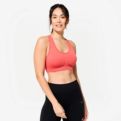 Women's Light Support Sports Bra with Cross-Over Straps