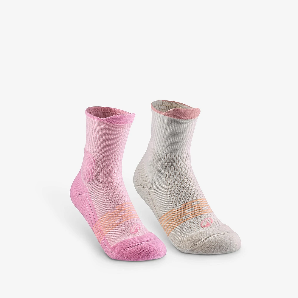 Kids' Mid-Height Hiking Socks - 500 Jr 2-Pack