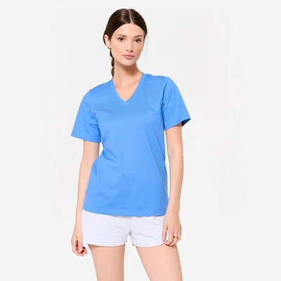 Women's V-Neck Cotton Fitness T-Shirt