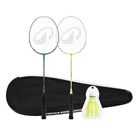 Badminton 2-Racket Set - Sensation 190 Green Beige