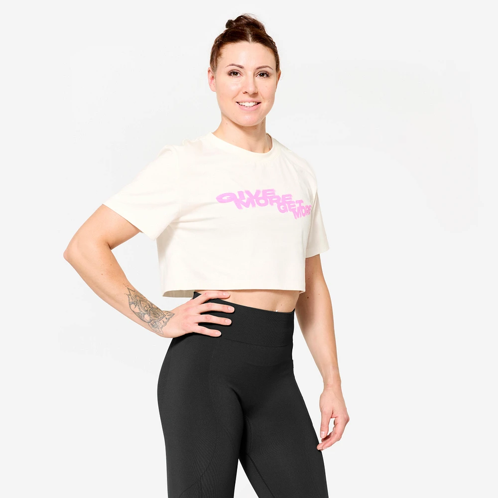 Women's Loose Cut Weight Training Crop Top