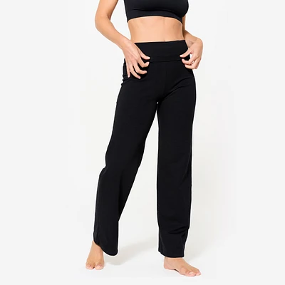 Women's High-Waisted Gentle Yoga Pants - Ultra Black
