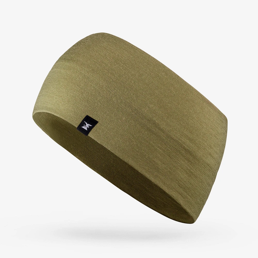Warm Merino Wool Hiking Headband - MT 500 Green