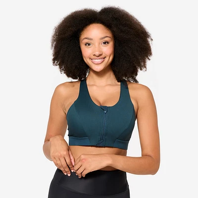 Women’s Medium Support Zip-Up Sports Bra – FBRA 540