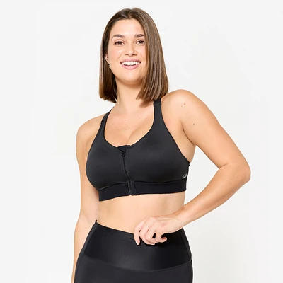 Women's High Support Zip-Up Sports Bra with Cups – 920