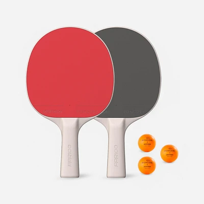 Set of 2 Table Tennis Paddles + 3 Balls – PPR 100