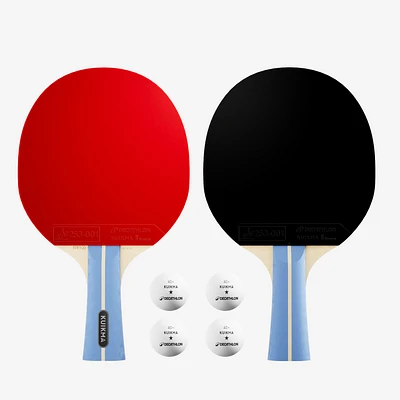 Table Tennis Set - 2-Paddle & 3-Ball TTR 100 ITTF