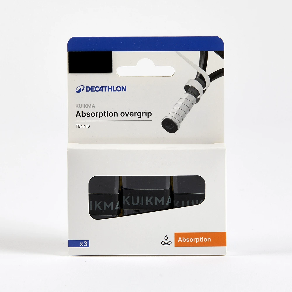 Absorbent Tennis Overgrip Tri-Pack - TA Black