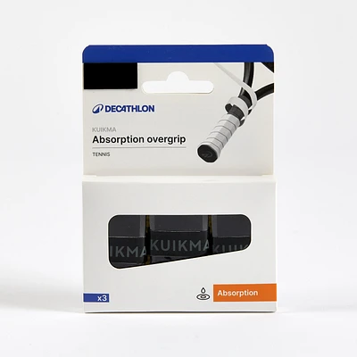 Absorbent Tennis Overgrip Tri-Pack - TA Black