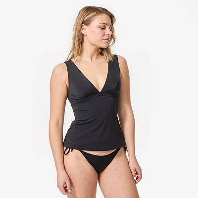 Women’s V-Neck Tankini Swimsuit Top - Marine Black