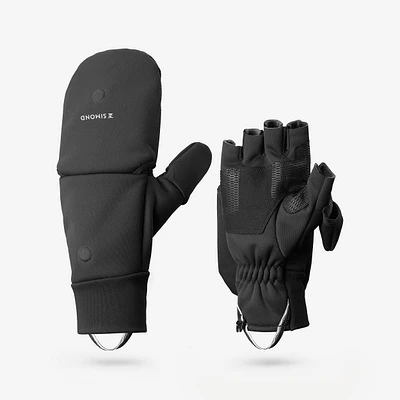 Fingerless Gloves with Warm Windproof Mittens