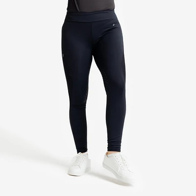 Women's Warm Horseback Riding Silicone Patch Leggings