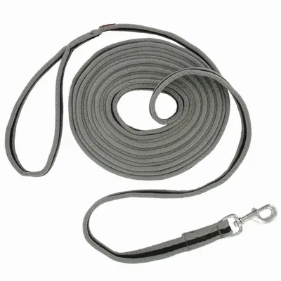 Horse Riding Soft Leadrope for Horse and Pony - Grey/Black