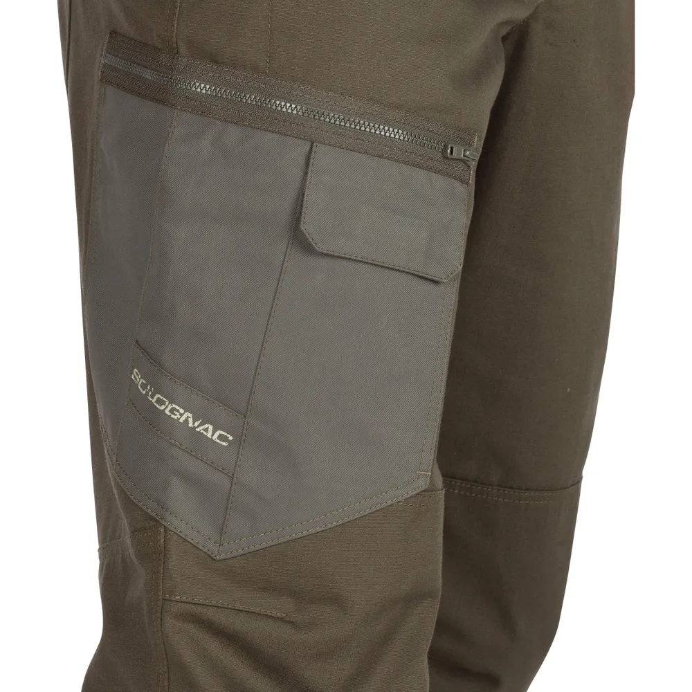 SOLOGNAC Hunting Heavy-Duty Pants - Steppe 540 Green