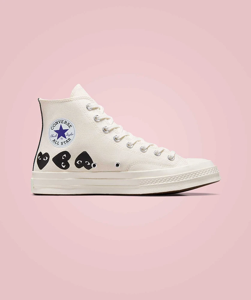 Tenis Converse x CDG Chuck 70 Negros en Bota Unisex