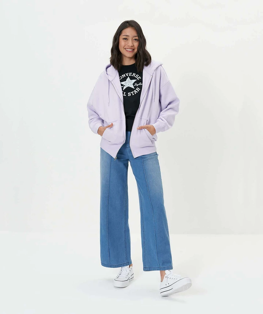 Hoodie  Oversized Converse con Cierre