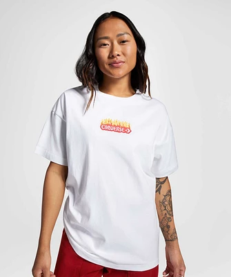 Playera Converse Flama de Verano Blanca para Mujer