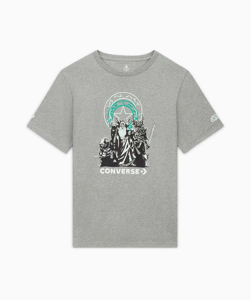 Playera Converse x Dungeons & Dragons ( Calabozos y Dragones) Gris Unisex