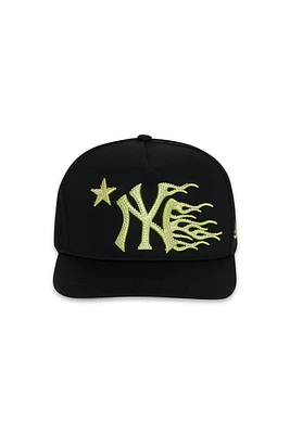 Hellstar NY Snapback Hat Neon Black