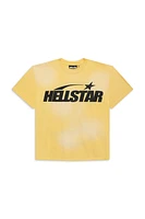 Hellstar Classic Yellow Black Glitter Logo T Shirt