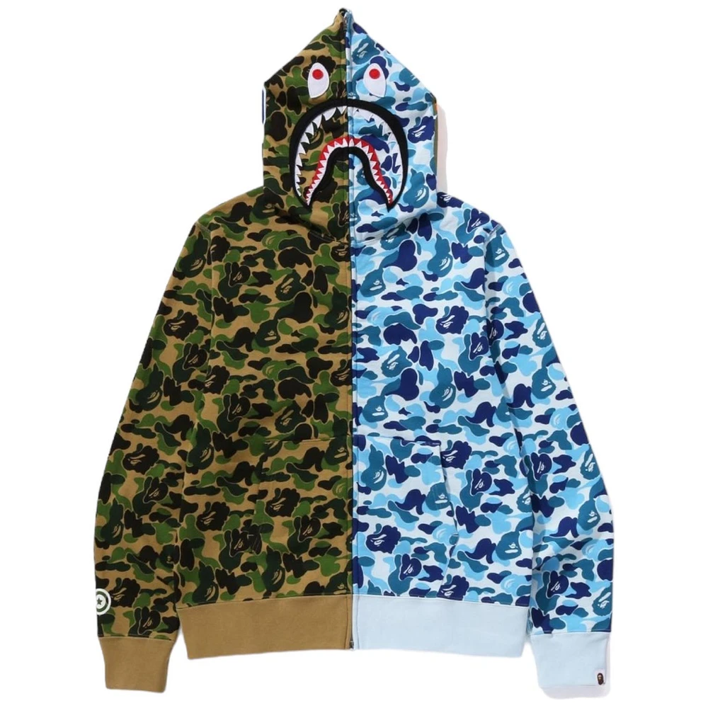 BAPE ABC Split Shark Hoodie Blue/Green