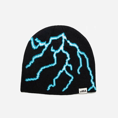 oMA Studios Lightning Skull Cap Black