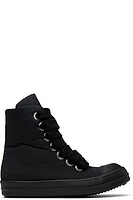 Rick Owens DRKSHDW Black Hollywood Jumbo Lace Puffer Sneakers