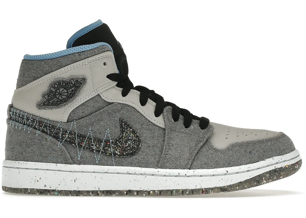 Jordan 1 Mid Crater Grey University Blue