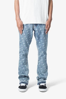 MNML B639 Old English Flare Denim Medium Blue