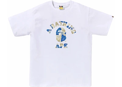 BAPE Liquid Camo College Tee White
