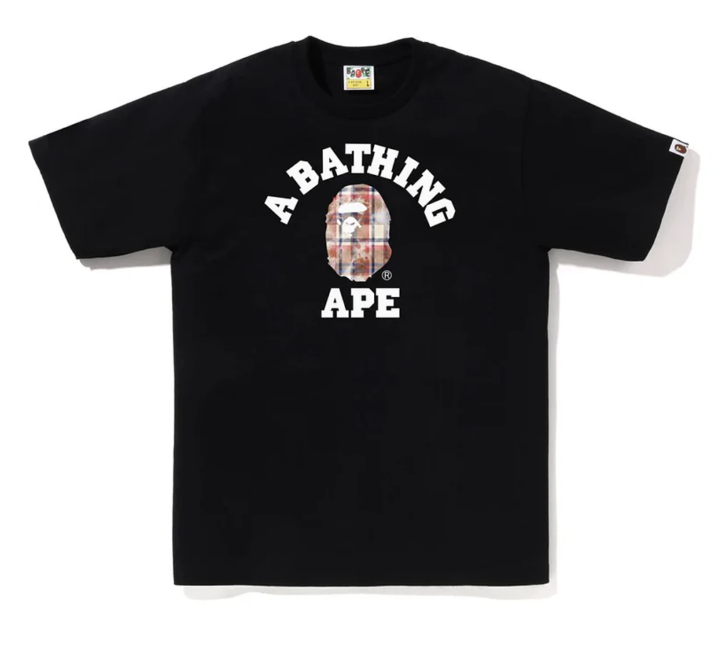 Bape Bleached Check College Tee