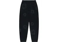 Denim Tears Cotton Wreath Sweatpants Black Monochrome