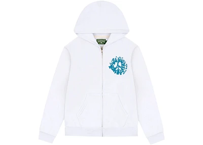 Denim Tears University Zip Hoodie White