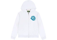 Denim Tears University Zip Hoodie White