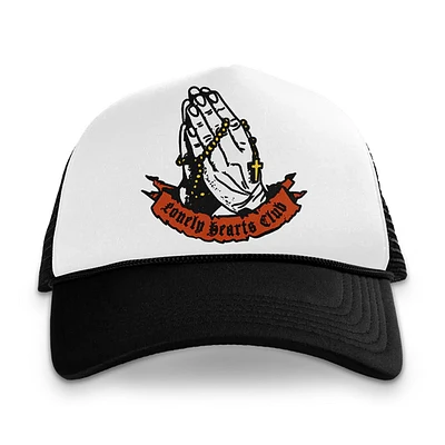 God Save Us Trucker Hat (Black-White-Black)