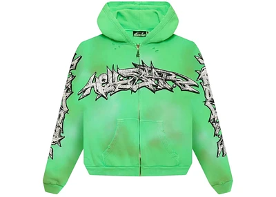 Hellstar Graffiti Zip-Up Green