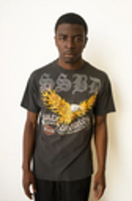 SSBD 1 of Vintage Harley Flamed Eagle Voski Tee