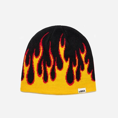 oMA Studios Flame Skull Cap Black