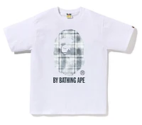 BAPE Bleached Check By Bathing Tee White/Blue