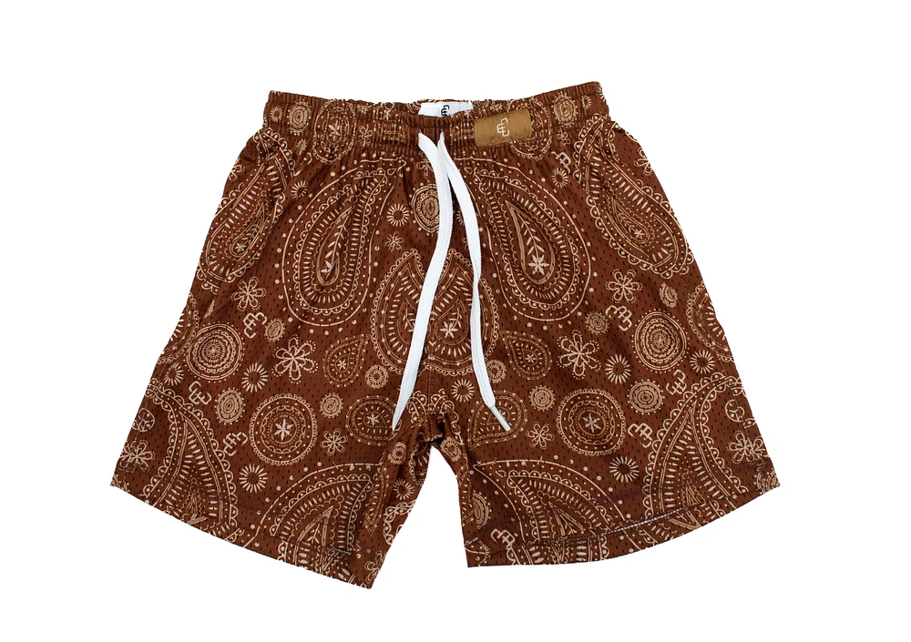 Copped Shorts Paisley Mocha