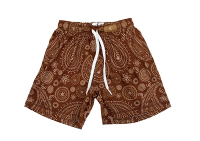 Copped Shorts Paisley Mocha