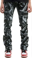 KDNK JEANS KNB3262 BLACK SMOKE STACKED CARGO PANTS