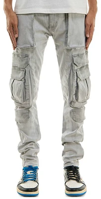 KDNK JEANS KND4669 GREY UTILITY CARGO SKINNY