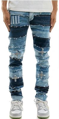 KDNK JEANS KND4670 BLUE LAYERED SKINNY