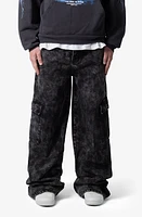 MNML Void Baggy Cargo Denim - Washed Black