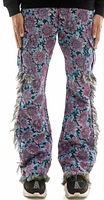 KDNK JEANS KNB3386 PURPLE TAPESTRY CARGO PANTS