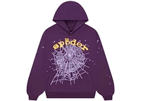 Sp5der Star OG Web V2 Hoodie Purple