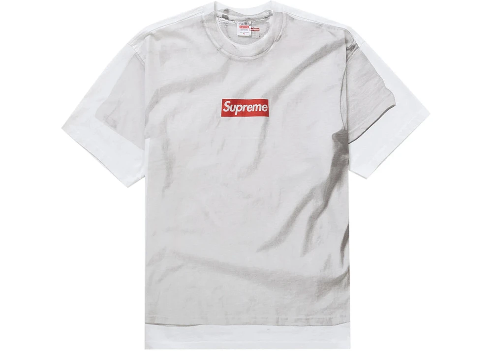 Supreme MM6 Maison Margiela Box Logo Tee White