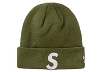 Supreme Beanie "New Era S Logo" FW23 Olive