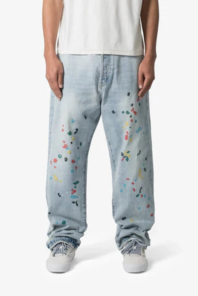 Ultra Baggy Chainstitch Denim Light Blue